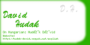 david hudak business card